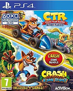 كراش تيم ريسنج اند كراش بانديكوت جيم باندل مستعمل (بلاي ستيشن4)