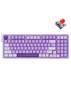 E-Yooso Z-94 Single Light 94-Keys Hot-Swappable Wired Mechanical Keyboard Deep Purple (Red Switch)