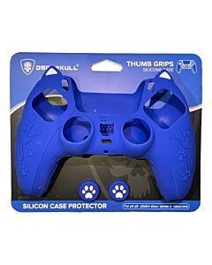 Deadskull controller silicone case with grips blue
