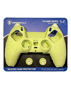 ديد سكل كفر سيليكون للكونترولر مع جريبس أخضر ليموني