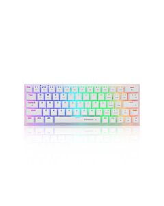 E-Yooso Z-11 Tri-Mode RGB 61 Keys Hot Swappable Mechanical Keyboard White (Blue Switch)