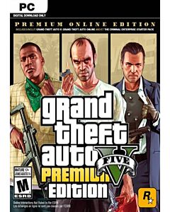 Grand Theft Auto V 5 (GTA 5): Premium Online Edition PC (Digital Code)