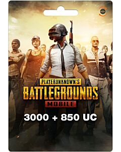 PUBG Mobile 3000 + 850  UC