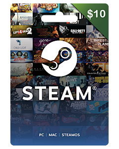 Steam Wallet Card USA 10 USD