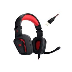 Redragon H310 MUSES Wired USB Gaming Headset - Black/Red
