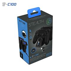 Stealth - SP-C100 Twin USB Charging Dock With Play & Charge Cable (PS4)