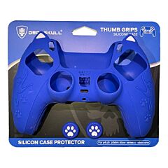 Deadskull controller silicone case with grips blue
