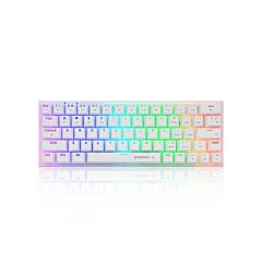 E-Yooso Z-11 Tri-Mode RGB 61 Keys Hot Swappable Mechanical Keyboard White (Blue Switch)