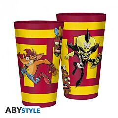 CRASH BANDICOOT Large Glass- TNT Crash box x2