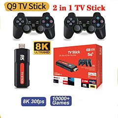 Q9 Dual System Game Stick 8K Retro Video Games Console with Wireless Controller 64G TV Sticks 10000+ Games