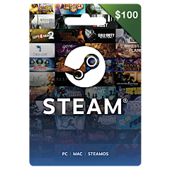 Steam Wallet Card USA 100 USD
