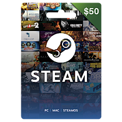 Steam Wallet Card USA 50 USD