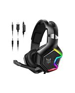 اونيكوما k10 ار جي بي ليد لايت 3.5مم سيرروند جيمينج هيدسيت-اسود