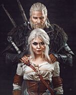 The Witcher Geralt And Ciri - Portrait